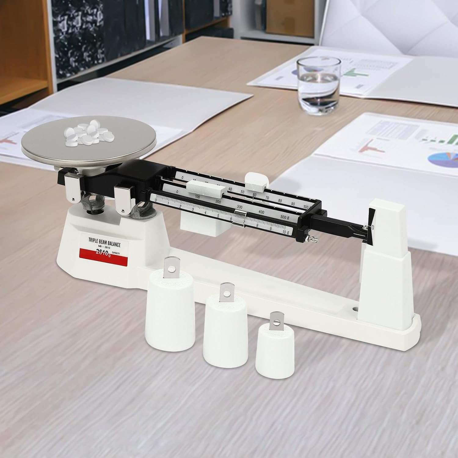 Lightweight Triple Beam Balance Scale Mechanical Lab Scale, 2610G x 0.1g