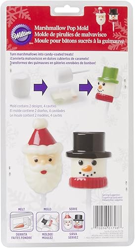 Wilton Molde de caramelo de malvavisco, muñeco de nieve y Papá Noel