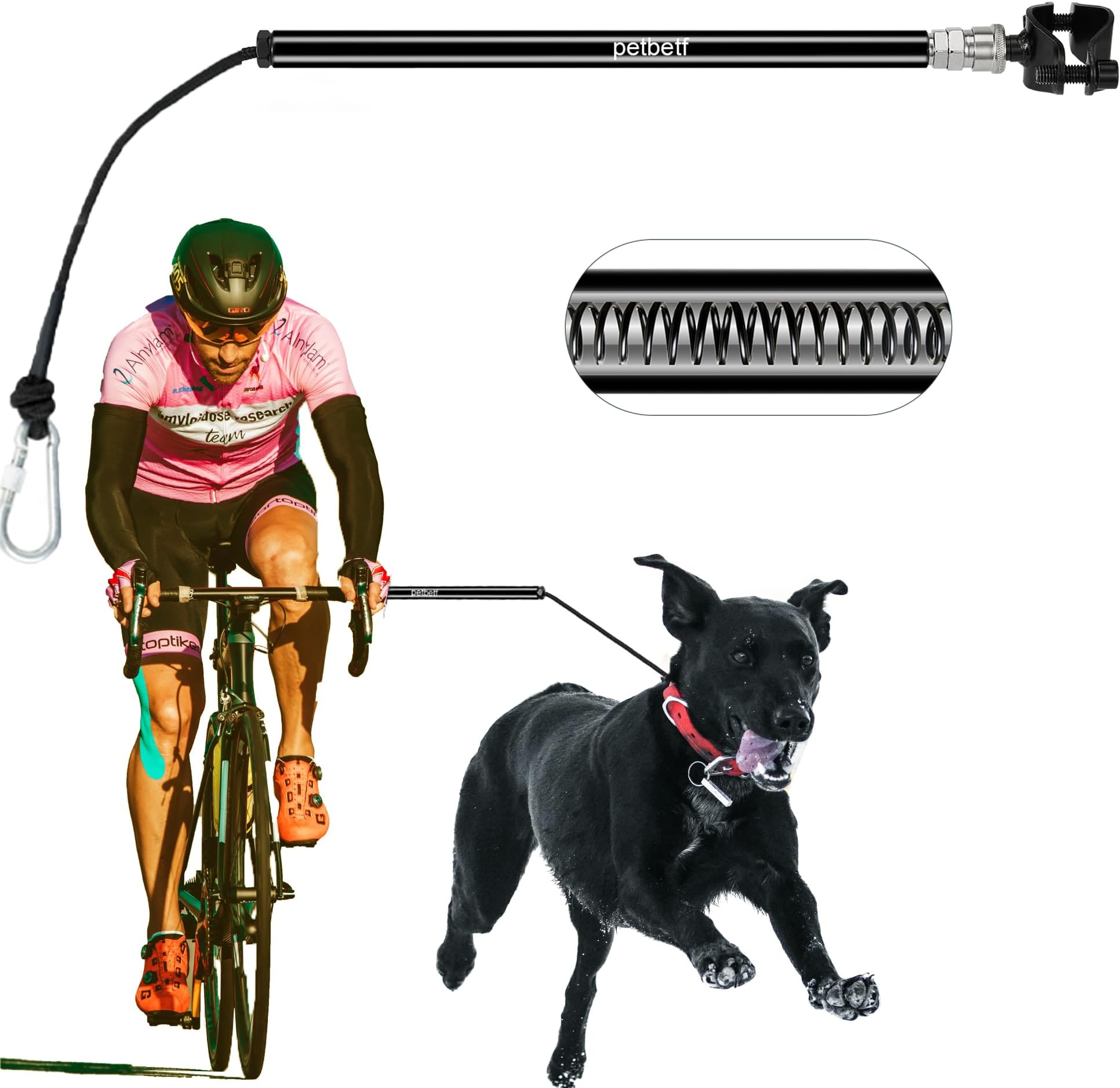 petbetf Dog Bike Leash Retractable Bicycle Dog Leash