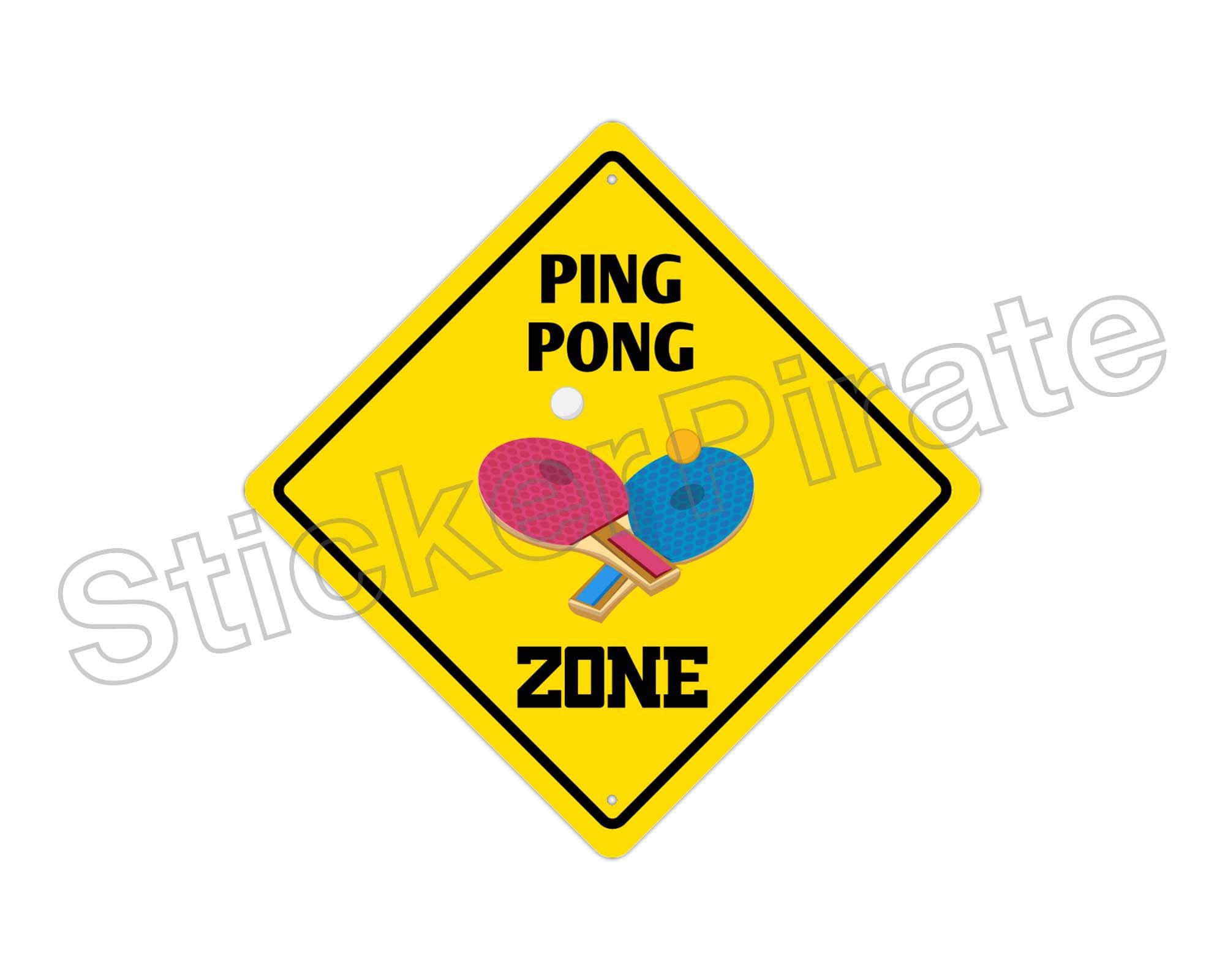 Ping Pong Zone Funny Metal Novelty Sign Aluminum