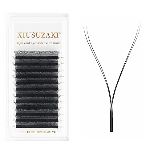 Miniatura 31 de Extensiones de pestañas marrones 4D en forma de W, Extensiones de pestañas de 0.07 mm de grosor, rizado D, 8 mm, Extensiones de pestañas