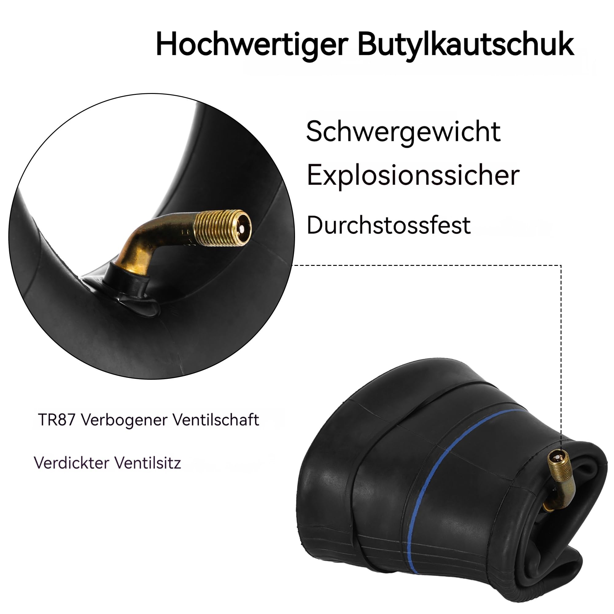 4.10/3.50-4 Reifen mit Schlauch Satz für ATV Quad 4 Wheelers Go Kart Rasenmäher Schneefräse Hand Truck Traktor Schubkarre Generator Utility Cart Mini Bike 2 Satz