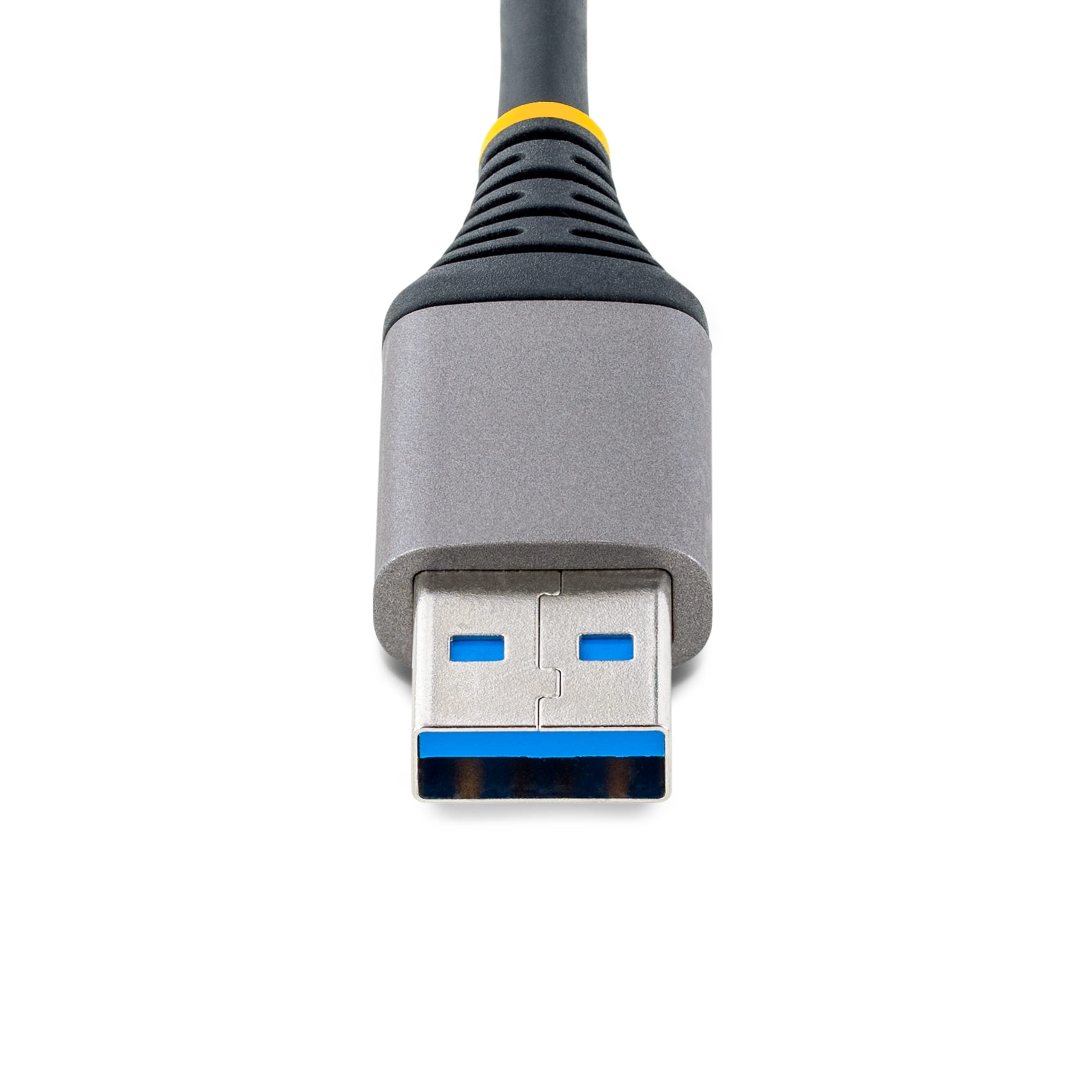 StarTech Hub USB-A 3 Puertos 5Gbps con Ethernet Gigabit RJ45, Cable 30cm | Entrada de alimentación Micro-USB auxiliar de 4, 5W, Compatible con Windows, macOS, Linux, ChromeOS y Android