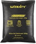 Wisedry 2 x 500 Grammaire [2.2 lbs] Déhumidificateur de voiture rechargeable Silica Gel, Microwave rapide réactivé Desiccant Packets Grand pour coffres-forts penderie sous-sol Garage Entreposage d'humidité Absorbeur Sac réutilisable