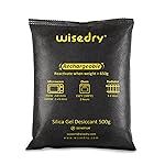 wisedry 4 x 500 Grams [4.4 lbs] Rechargeable Silica Gel Car Dehumidifier, Microwave Fast Reactivated Desiccant Packets Large for Gun Safe Closet Basement Garage Storage Moisture Absorber Bag Reusable