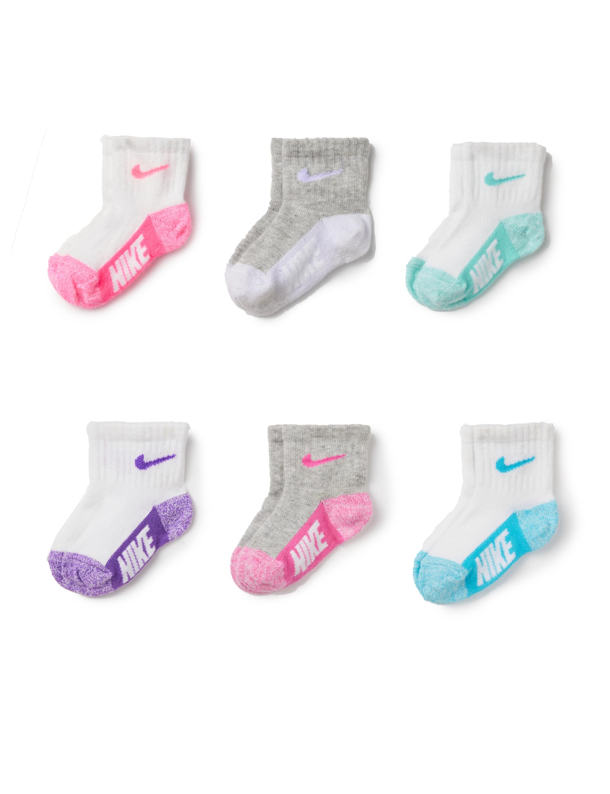 Nike Kids 6-Pack Multi Logo Baby Toddler Socks
