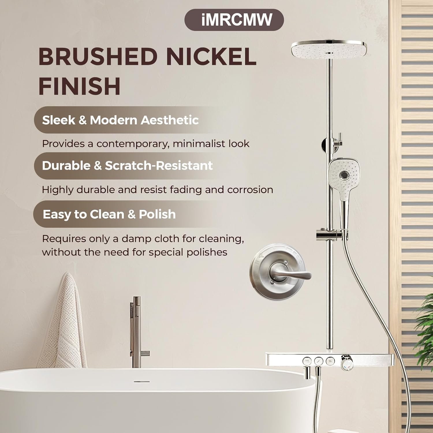 Replacement for Classic 13/14 Series T13020 Single-Function Trim Kit, Shower Handle w/Cartridge Compatible with Delta Shower Valve R10000 Series, Brushed Nickel