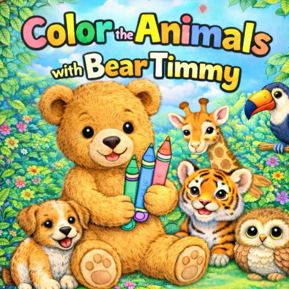 Color the Animals with Bear Timmy