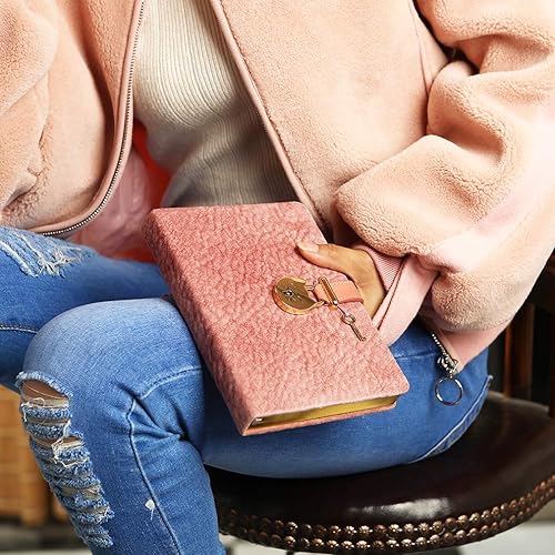 Miniatura 2 de Victoria's Journals My Secret Diary Cat Lock - Diario ancho con rayas universitarias para niñas y mujeres (5.3 x 7.3 pulgadas, 320 páginas, papel