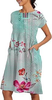 Womens Summer Dresses Fashion 2025 Short Sleeve Spring Mini Dress Casual Beach Vacation Clothes Dresses