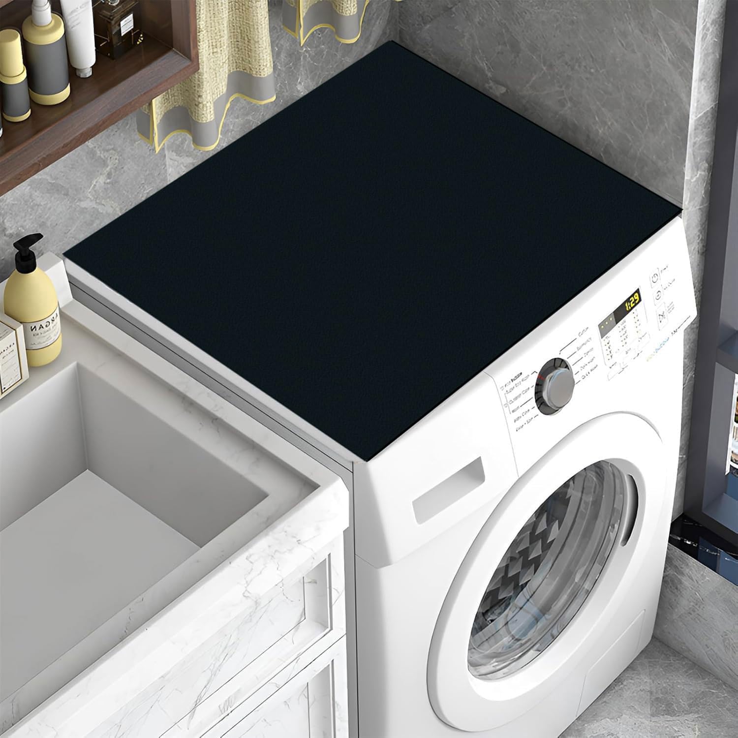 Tapis De Protection Pour Machine à Laver 60x60 Cm - Antidérapant, Absorbant - Pour Lave-linge, Sèche-linge, Plan De Travail - Facile à Nettoyer