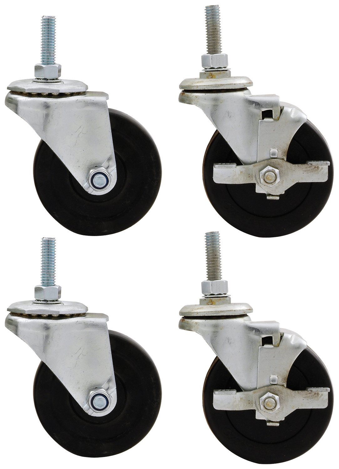 Allstar Performance ALL10163 3" Standard Duty Cradle Locking Wheel Kit, (Pack of 4)