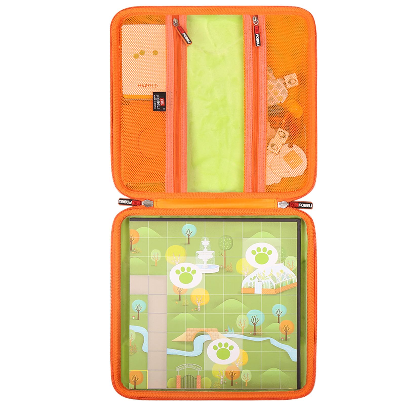 FBLFOBELI Travel Case for Many Board Game, Compatible with Hasbro Gaming/Monopoly/Gamewright Outfoxed/My First Castle Panic etc, 10x9.6x2.8 Inch, Case Only