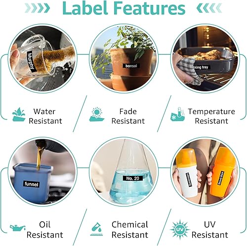 Miniatura 4 de NineLeaf Paquete de 4 cintas de etiquetas blancas sobre negras compatibles con Dymo D1 45021 S0720610 12" 0.472 in x 23' 23.0 ft cintas para uso en