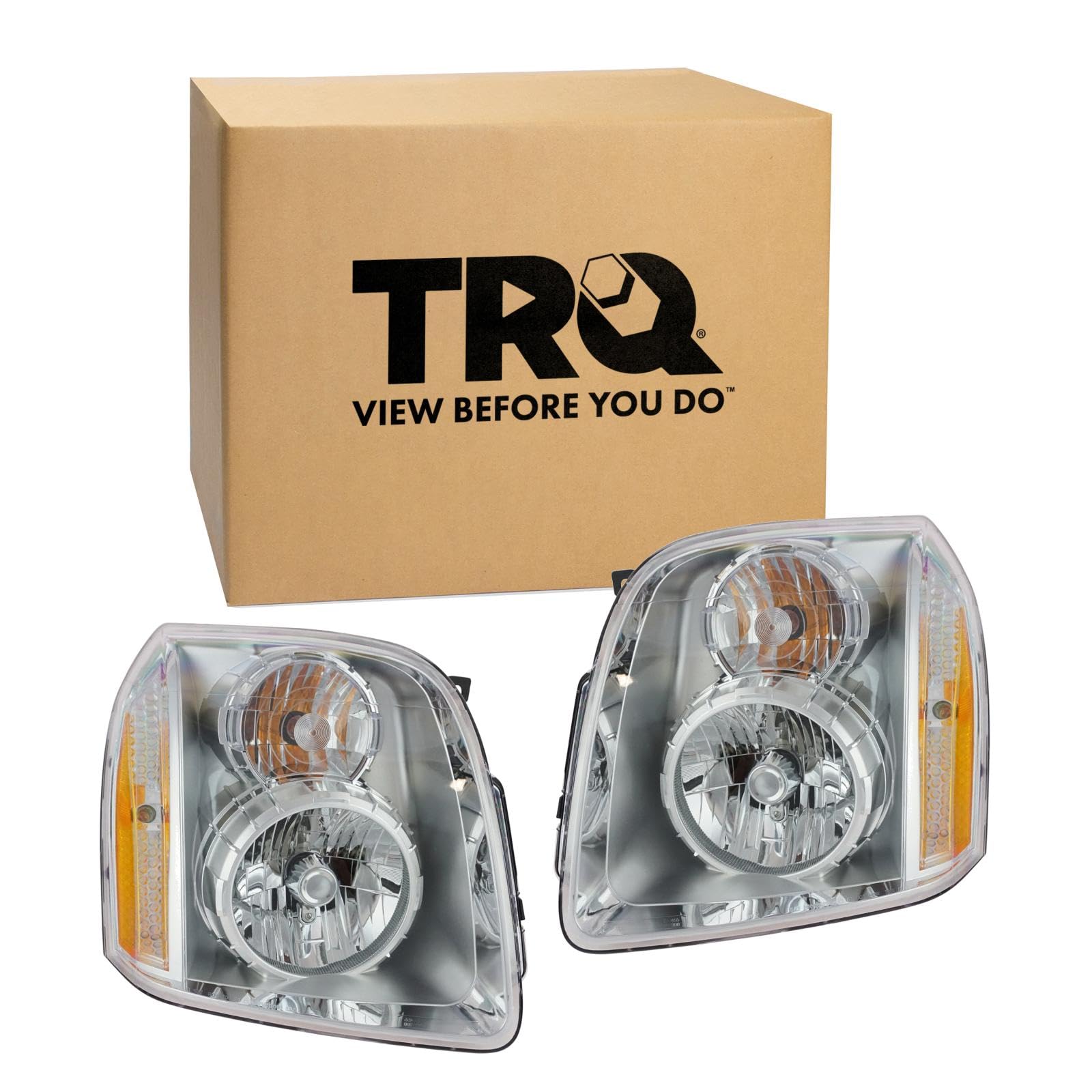 TRQ Headlight Assembly Set Driver & Passenger Side FO2502153 FO2503153 Compatible with 97-07 Ford — view 109
