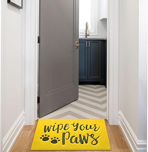 Miniatura 6 de AAZZKANG Tapete amarillo para puerta de exterior, antideslizante, divertido tapete para puerta delantera, entrada, interior, 36 x 24 pulgadas, ultra