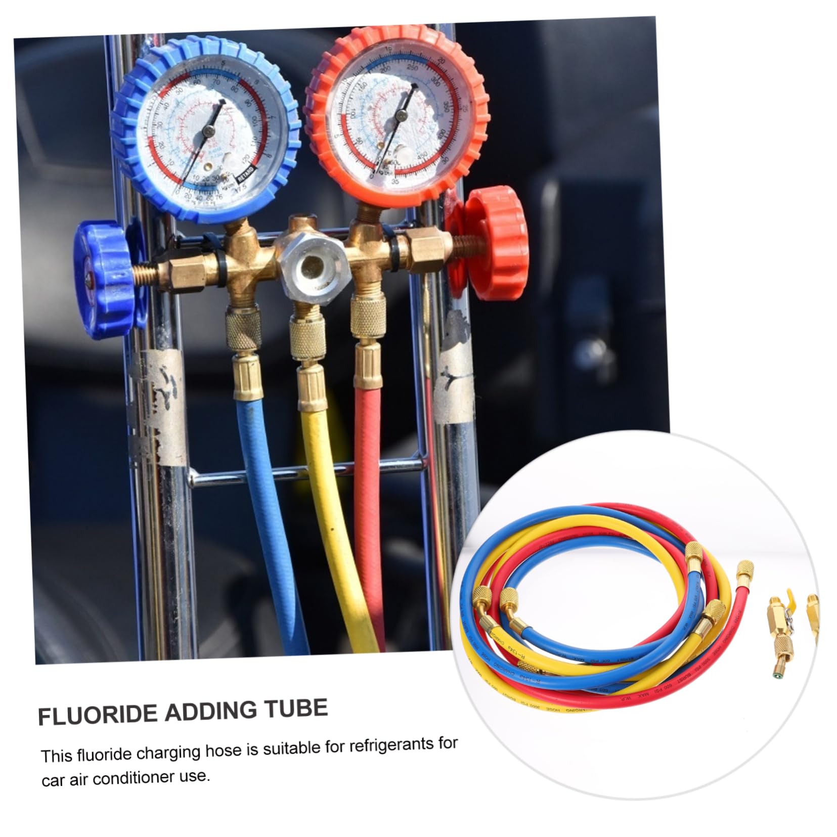 OUNONA 3pcs Pipe Conditioner Hose Replacement Adding Tube Addition Adding Tube Tube Copper Golden