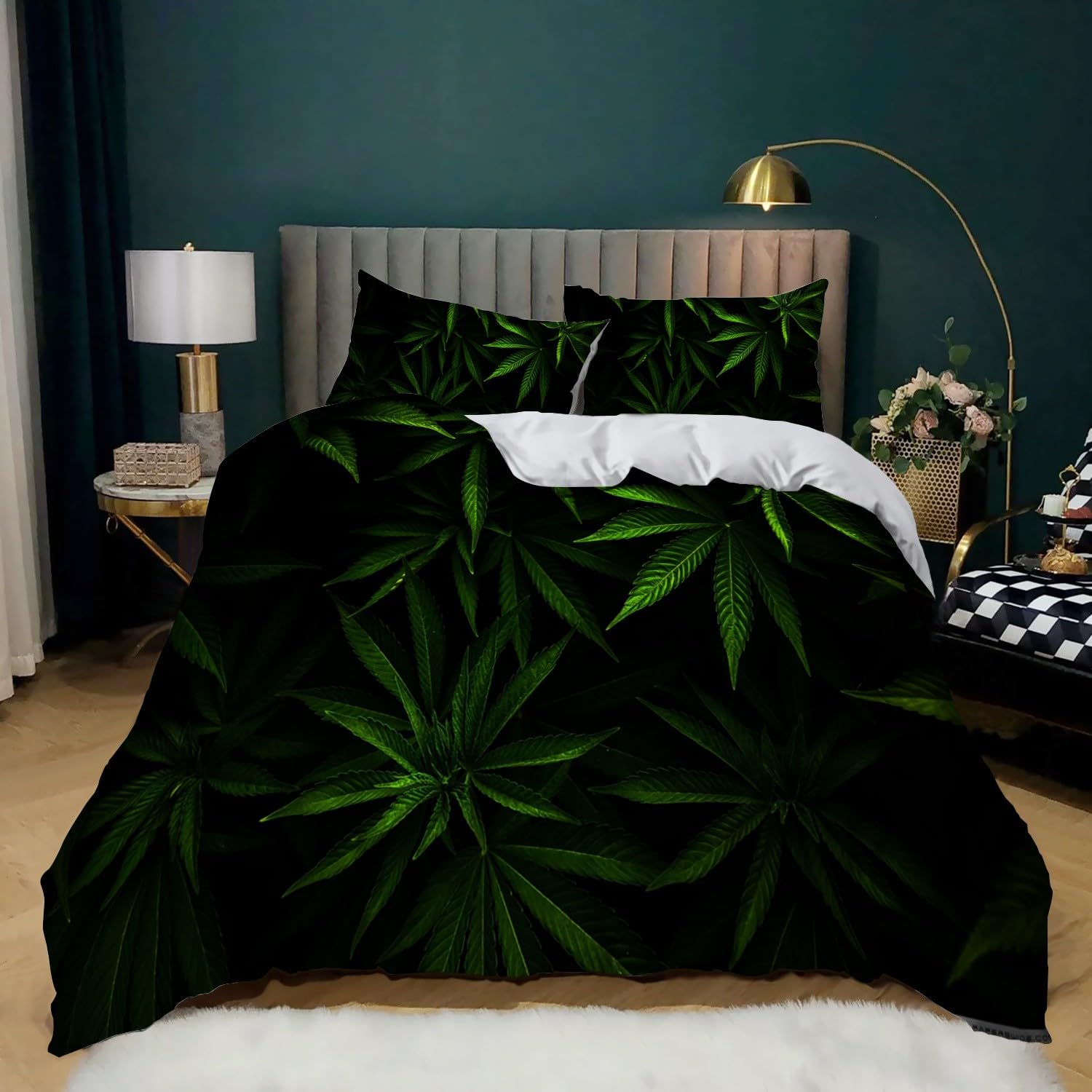 Parure de lit 2 personnes 220x240 microfibre avec housse de couette fermeture éclair