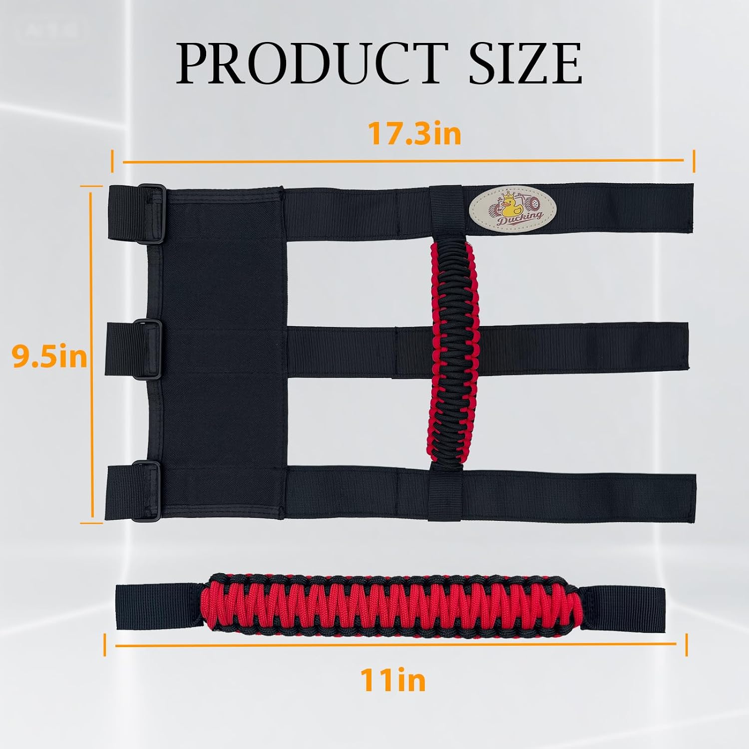 Roll Bar Grab Handles for Jeep,with Duck Pattern,Paracord Handles Grab for Jeep Wrangler YJ TJ JK JL & Gladiator JT 1986-2025,2Pcs,Black&Blue