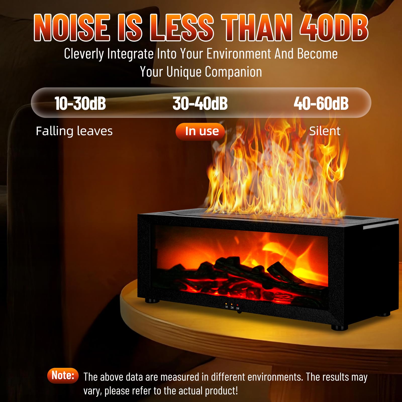 Diffusore di Oli Essenziali con Fiamma 3D – Diffusore di Aromi,Umidificatore Silenzioso da 150 ml con Telecomando,Luce LED a 7 Colori,Lampada Notturna per Camera da Casa,Ufficio,Idea Regalo