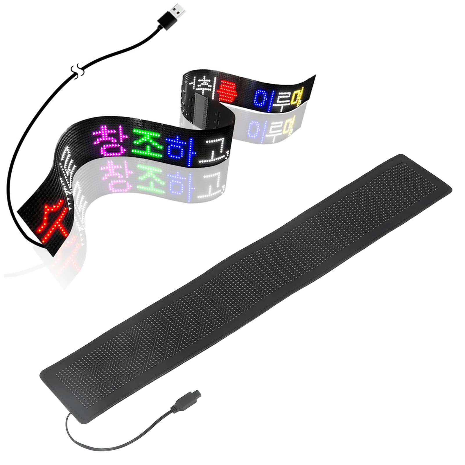 Generic Señal de Desplazamiento LED Programable a Todo Color para Promoción Minorista, Panel Flexible de 532x90mm