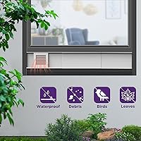 Vista 8 de Kit de ventana de ventilación de secadora con manguera de conducto de ventilación de secadora de 4 pulgadas y cubierta de ventilación de escape