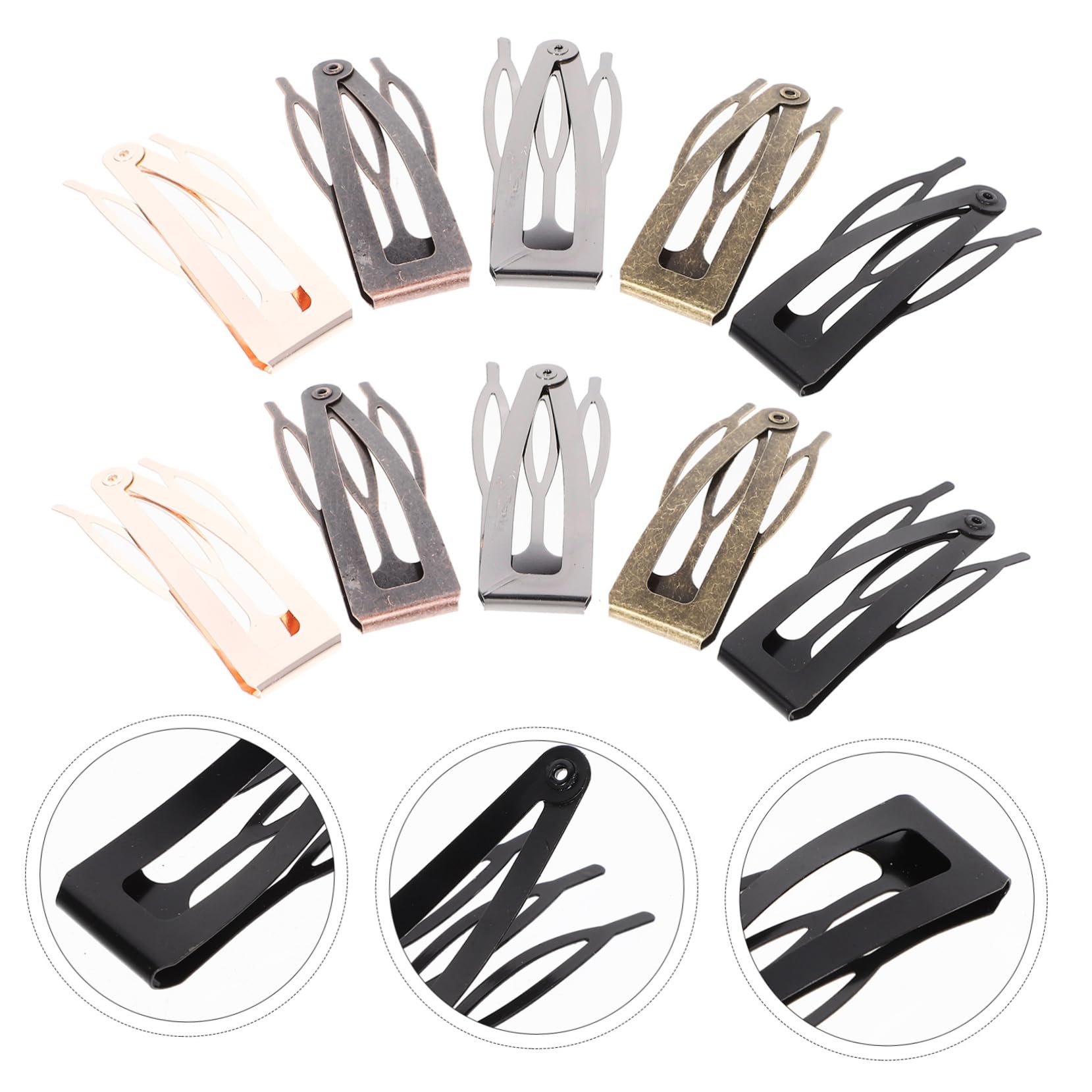 40 Stück Metall Haarspangen Für Mädchen Und Damen Kleine Snap Clips Zum Haarfixieren Langlebige Haarschmuck Clips in Schwarz Roségold Und Vintage Farben Für Alltag Und Fest