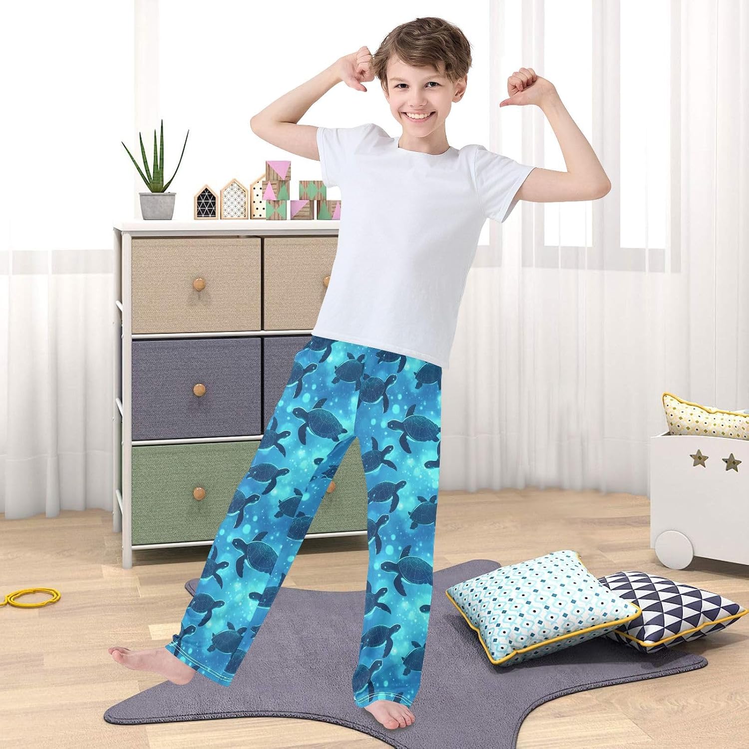 Eionryn Construction Machines Truck Pajama Pants Pajama Bottoms Soft Sleep Pjs Lounge Pants S