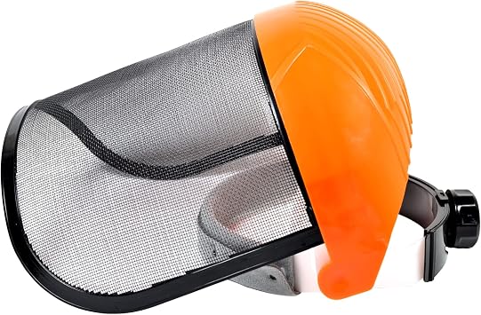 Adjustable Safety Face Shield Helmet Full Face Shield Protection with Mesh Visor for Chainsaw Brushcutter Trimmer Pole Pruner Gardening Logging
