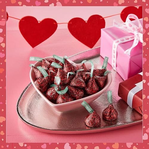 Miniatura 4 de Hershey's - Besos de chocolate con leche y rosa roja Meltaway, chocolate con leche con centro de trufa de chocolate, a granel. 4.16 libras) Envuelto