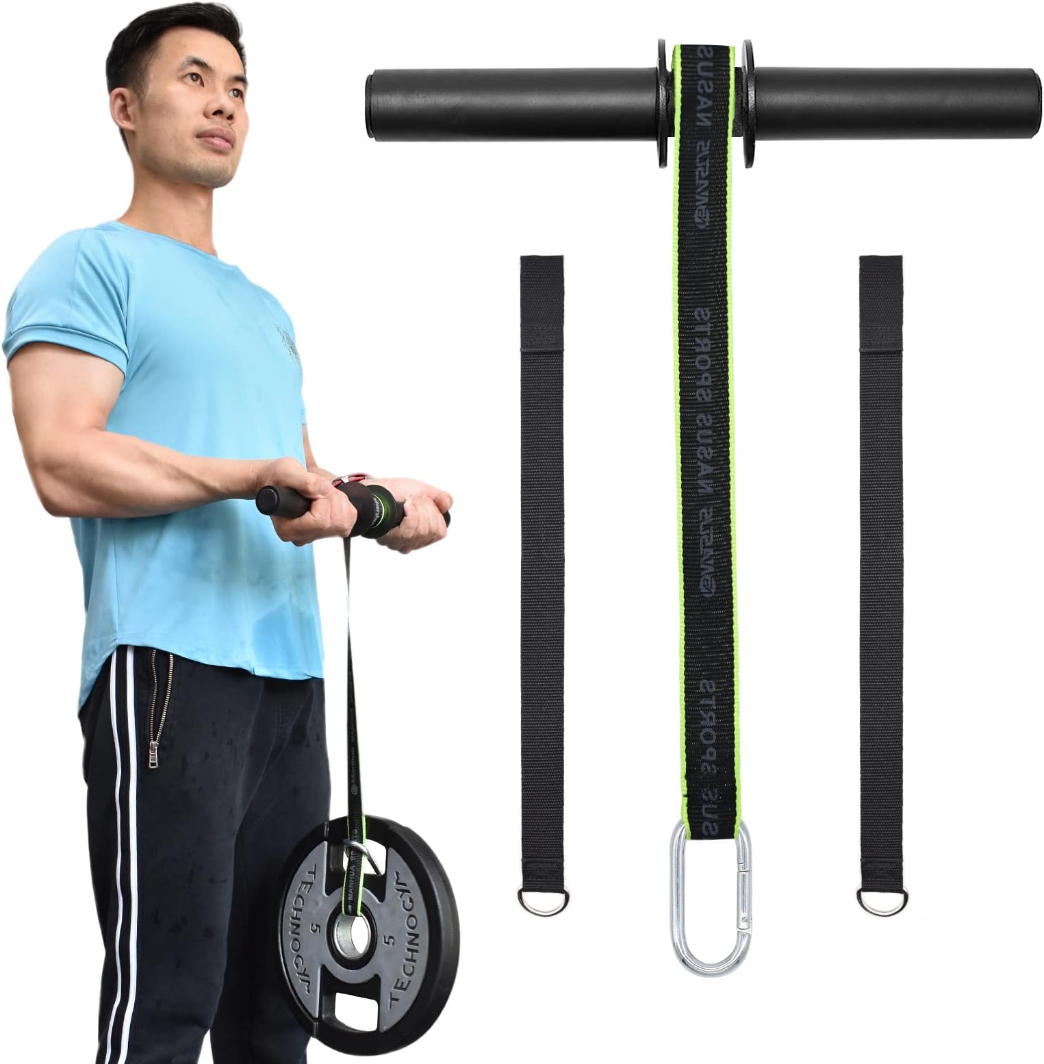 Forearm Wrist Roller Fitness Blaster, Arm Exerciser Wrist Trainer, Forearm Muscle Strength Workouts Tools, Weight Bearing Rope Roller Equipment With Non Slip Cushion, Rope For Dumbbells