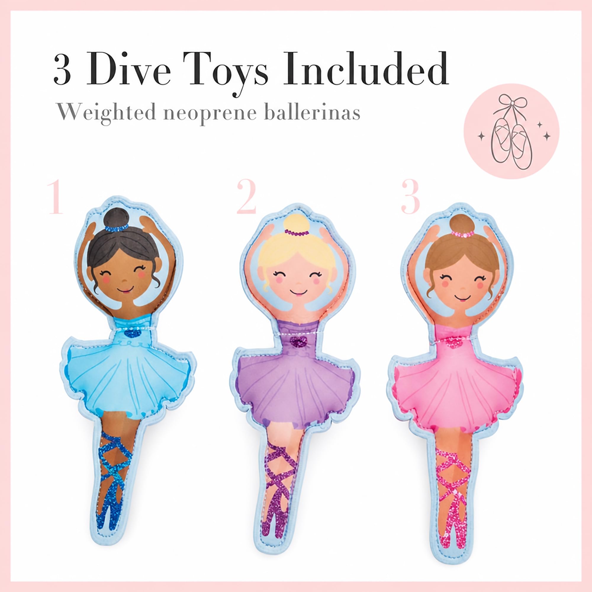Mud Pie Ensemble de jouets de plongée ballerine pour enfants