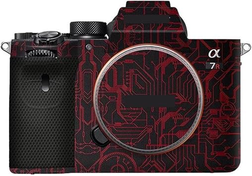 Camera Skin for Sony A7RIV A7R IV Anti-Scratch Vinyl Wrap Cartoon Film Body Protector Coat Photography Accessories StickerCircuit Red