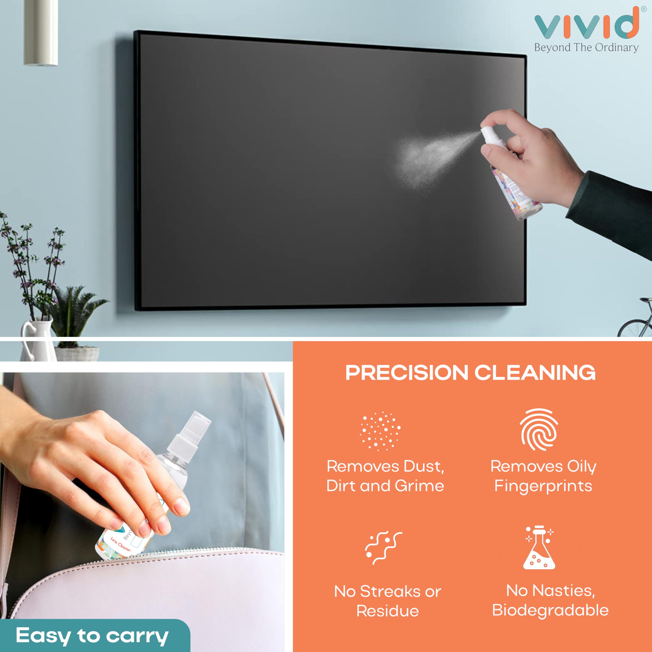 Vivid Spectacle Glasses Cleaning Spray Solution – 100ml | Perfect Specs Cleaner for Eyeglasses, Sunglasses, Camera Lenses & Binoculars 4