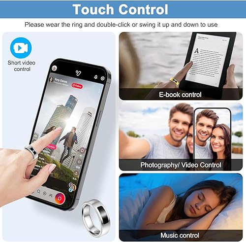 Miniatura 5 de Anillo de salud inteligente para mujeres y hombres, monitoreo del sueño