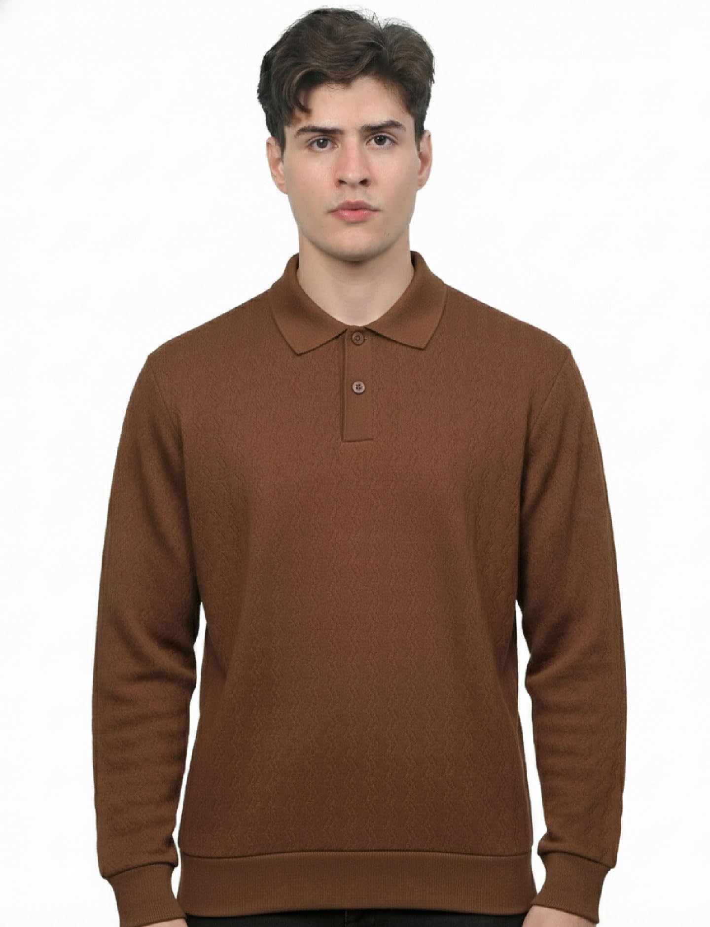 nexgen club Men's Sweatshirt Texture Pullover Half Button Full Sleeve Casual Winterwear for Boy and Gen z, Casual and Formal Wear-picture-19