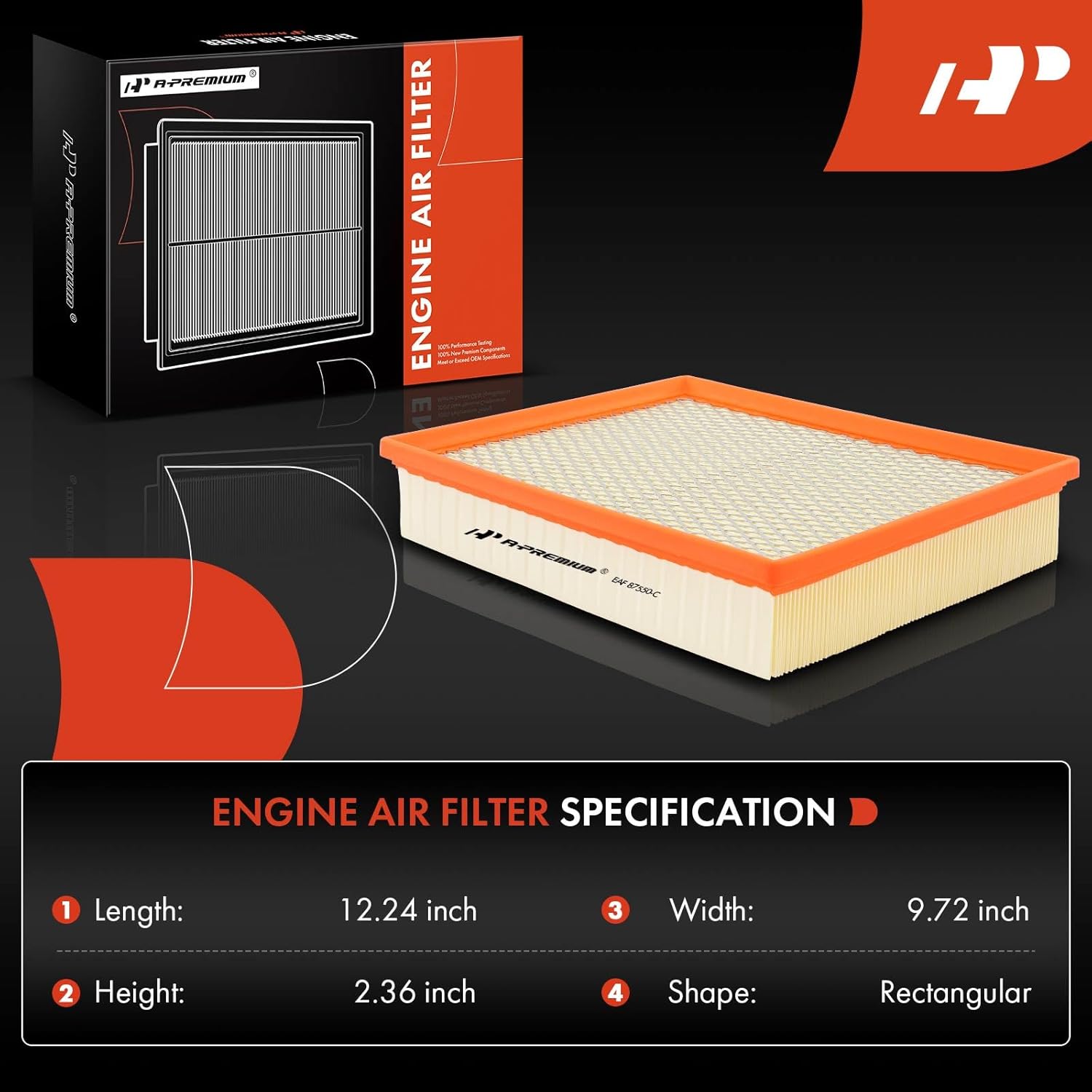 A-Premium 2-PC Engine & Cabin Air Filter with Activated Carbon Compatible with Chevrolet Silverado 1500 2500 HD 3500 HD, Suburban, Tahoe & GMC Sierra 1500 1500 Limited 2500 HD 3500 HD & GMC Yukon