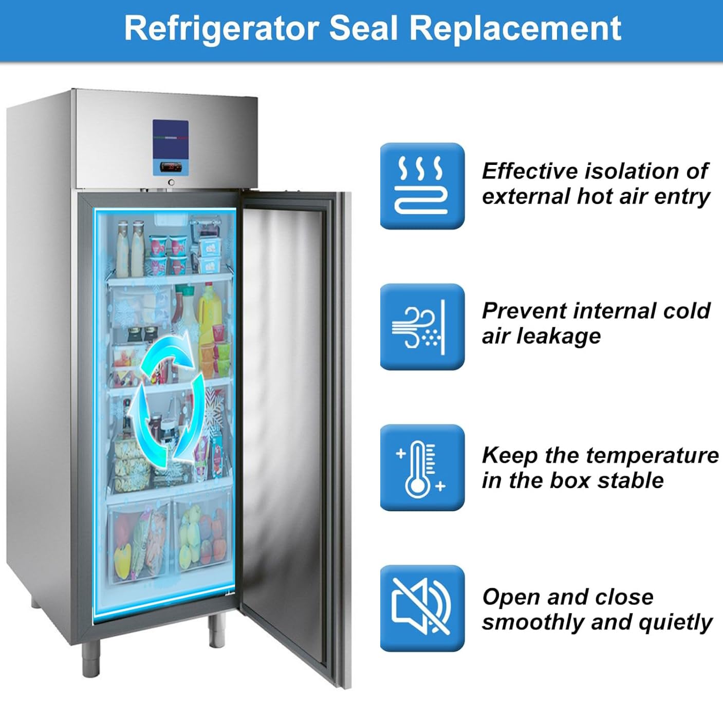 Universali Guarnizione Magnetica Sostituzione per Frigoriferi e Congelatori,Personalizzati Ogni Dimensione frigo Freezer Parts Calamitata,in Gomma,Nero