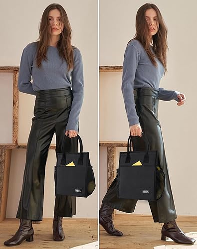 Miniatura 6 de Fmeida Lonchera aislada para mujeres y hombres, bolsas de almuerzo grandes de 9 litros con múltiples bolsillos, bolsa térmica reutilizable para el