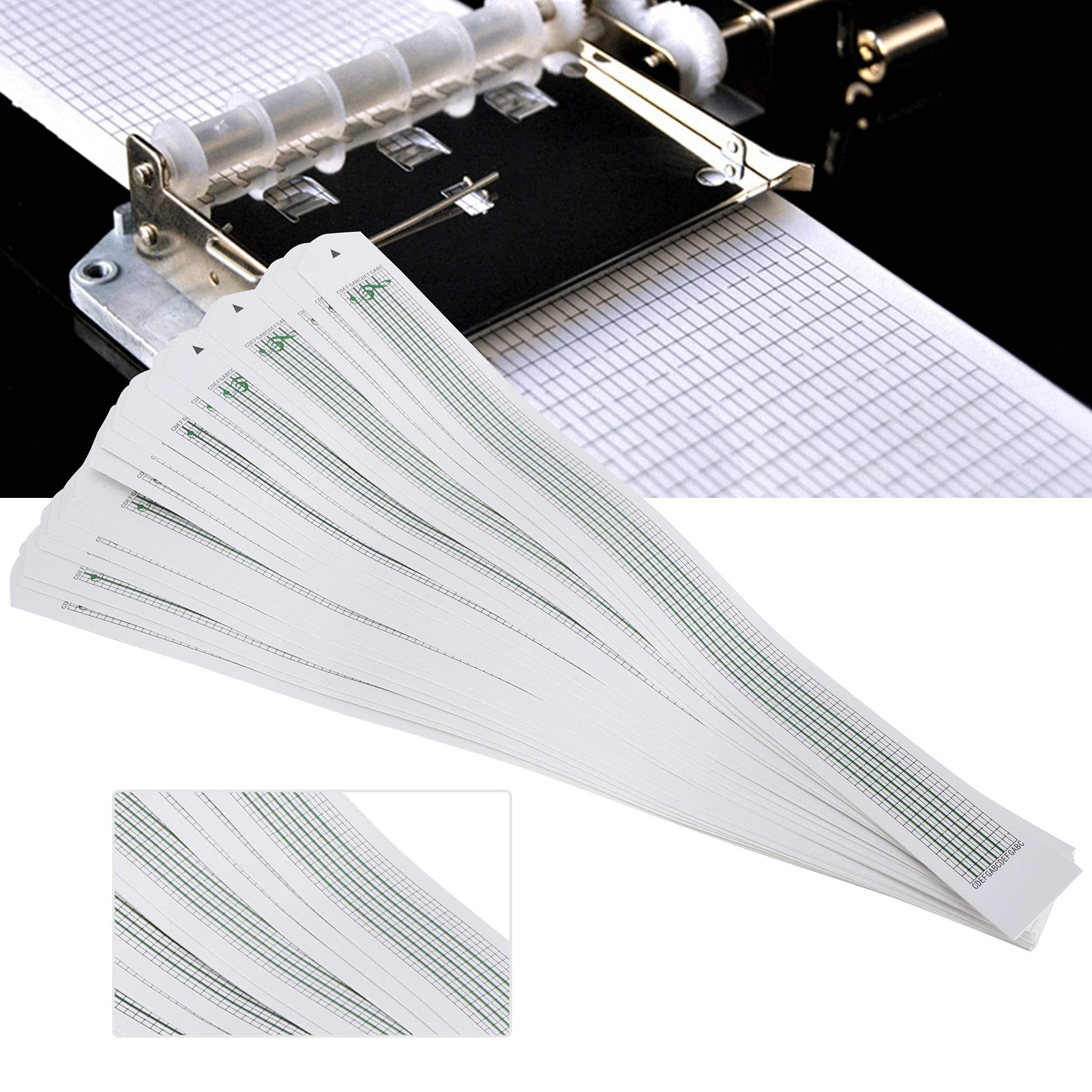 30 Fogli 15 Note Strisce Vuote di Carillon Fai da Te Spartiti Musicali a Manovella in Bianco Spartiti Perforati Nastro Musicale Amanti Del Mestiere Musicisti Regali