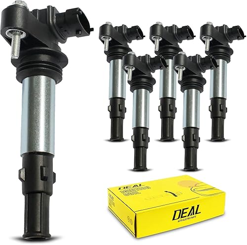 Paquete de 6 bobinas de encendido compatibles con Allure LaCrosse Rendezvous Enclave Traverse Vectra Acadia Outlook 9-3SRX CTS STS 2.8L 3.6L V6