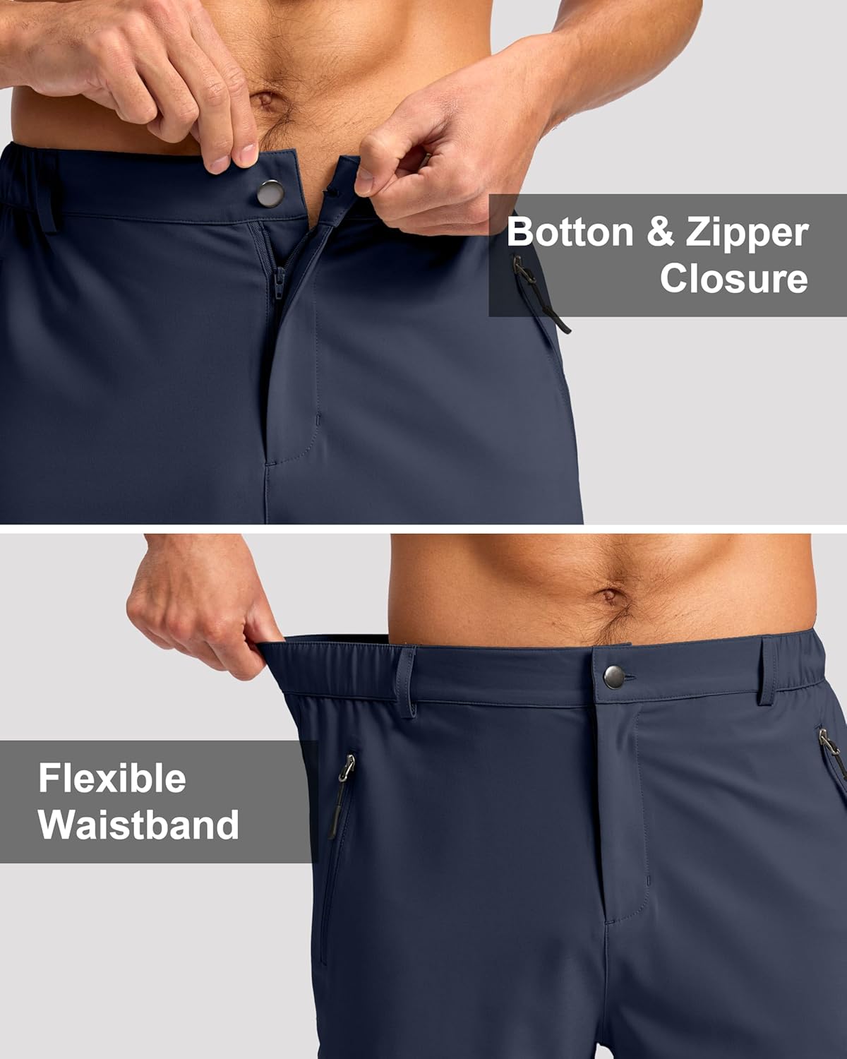 G Gradual Mens Hiking Cargo Shorts with 4 Zipper Pockets 9" Quick Dry Lightweight Casual Work Shorts for Men Golf Fishing - Image 7