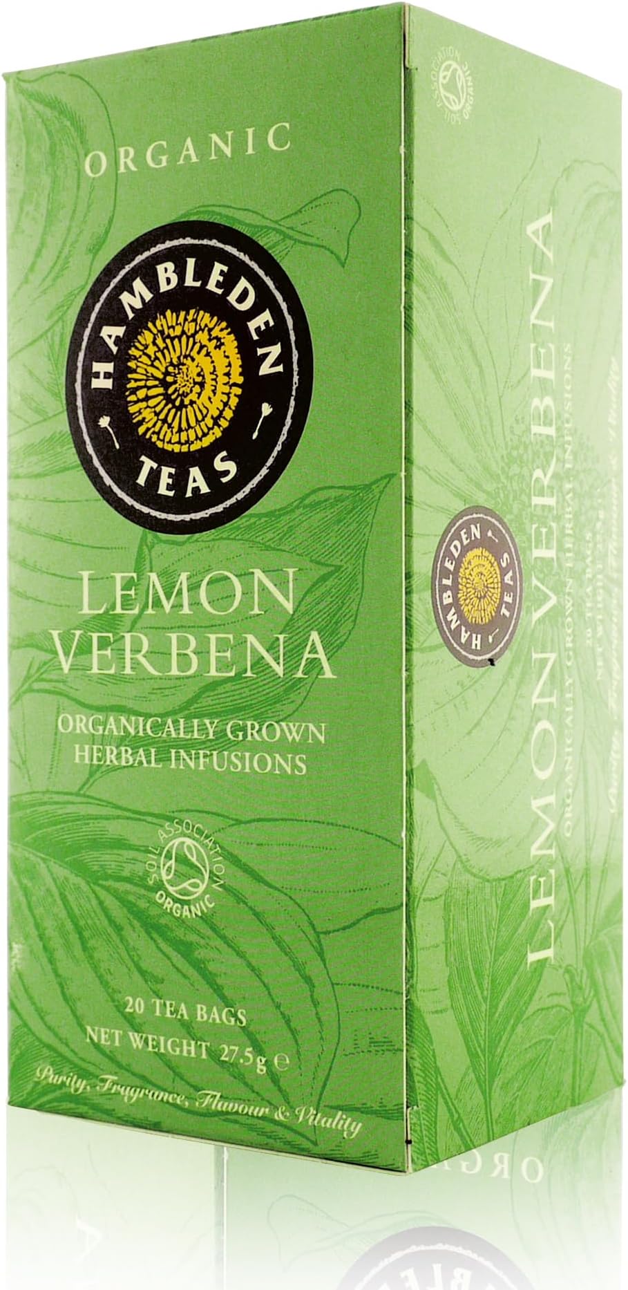 Hambleden Teas Organic Lemon Verbena Teabags (Pack of 6, Total 120 Teabags)