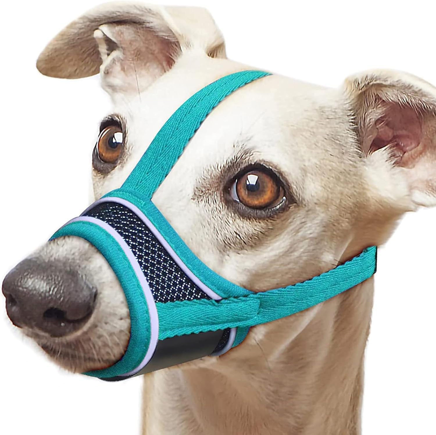 Soft Dog Muzzle for Small Dogs, Breathable Mesh Muzzle for Preventing Biting, Barking, and Chewing, Adjustable Comfortable Muzzle for Puppies and Small Breeds (S)