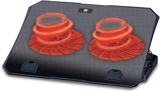 iBall ICEPAD LP1 Laptop Cooling Pad, Mesh Surface, 125 mm Bigger Fan, Suitable up to 15.6 Laptops, Ergonomic Designed, 2 Adjustable Height, 1 USB Port
