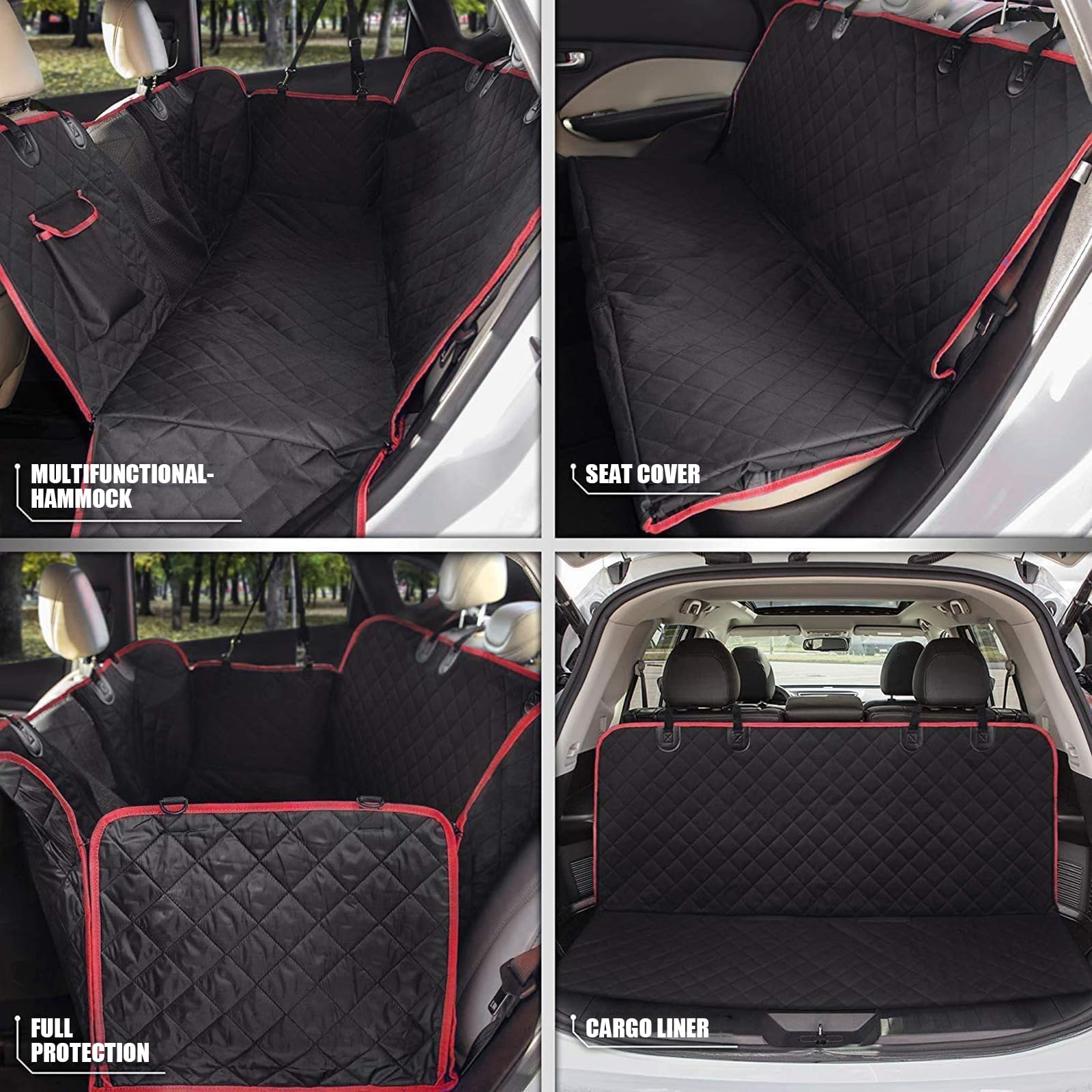 Funda del Asiento del automóvil para Perros, para Ford Kuga Titanium 2010-2025 Coche Cubierta de Asiento para Mascota Impermeable Protector Coche