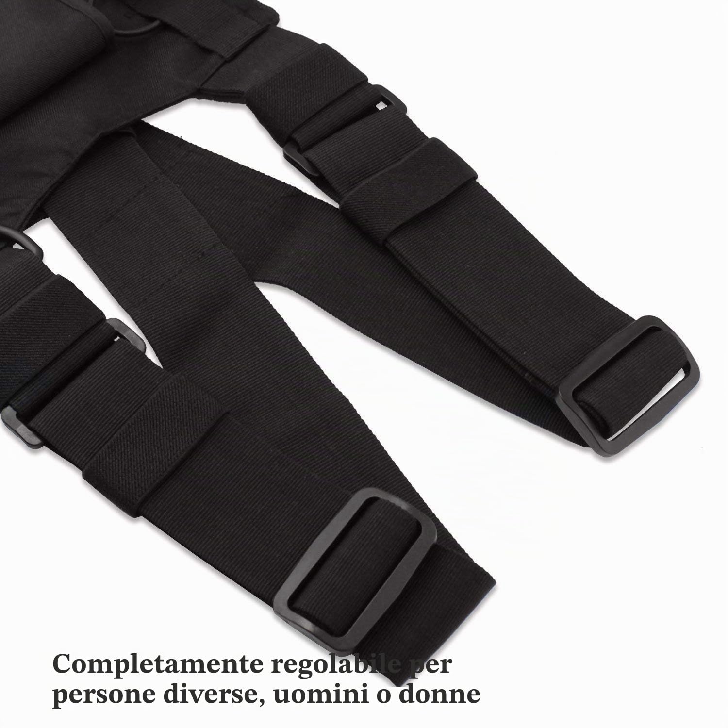 Walkie Talkie Spalla Petto Tasca Imbracatura Borse Pack Zaino Fondina Bidirezionale Radio Carry Case Holder Rescue Essentials Vest Rig Pouch Nero Gilet Tattico Tactical Vest