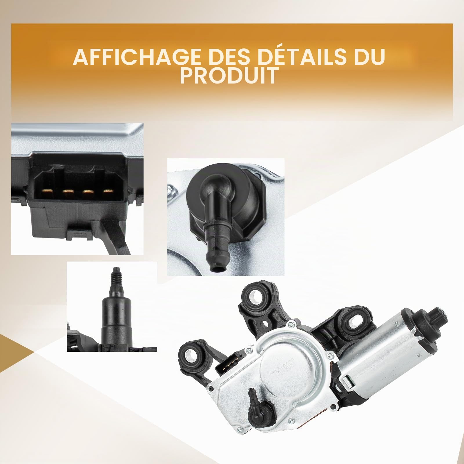 Moteur d'essuie-glace arrière pour pare-brise, compatible avec A3 A4 B5 B6 B7 B8 Avant Saloon A6 C6 Q5 Q7, pièce n° 8E9955711A 8E9955711B
