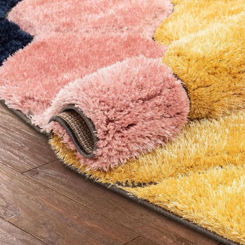 Image of Sifa Carpet Hand Made Ultrasoft Microfiber Shag Carpet - Plush Comfort & Modern Style for Living Room (4x6 Feet Multi Color)