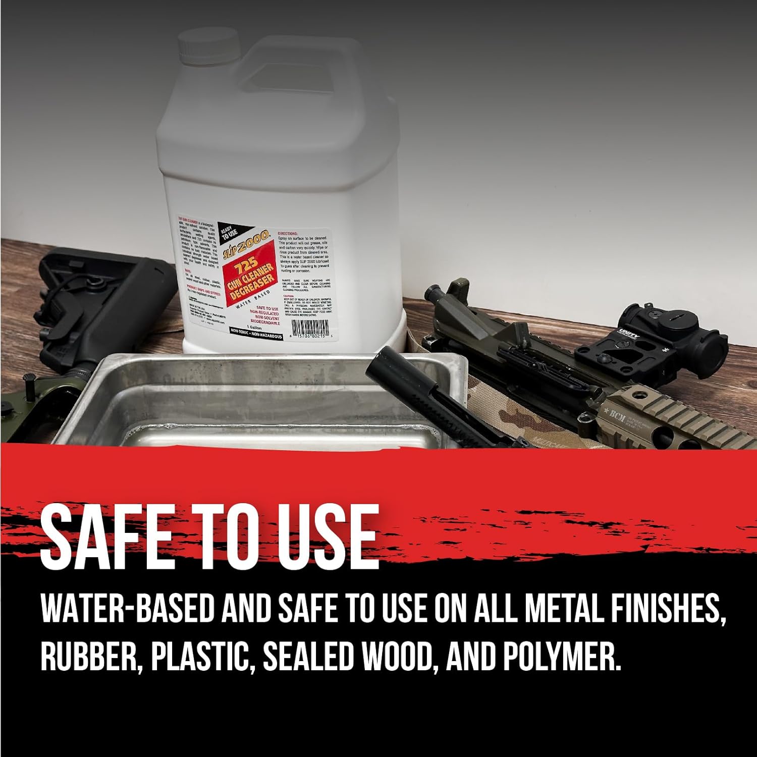 Slip 2000 725 Gun Cleaner, Degreaser, Non-Toxic, Cuts Through Cosmoline, Carbon, Grime, Degums and Degunks Dirtiest Gun Parts, 1 Gallon